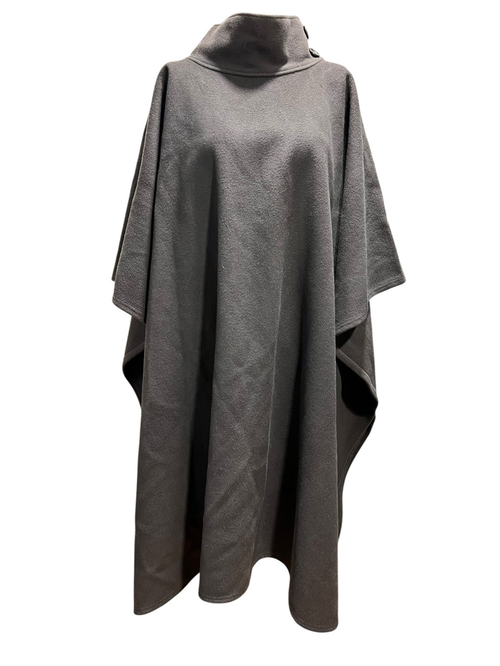Women's Asymmetrical Charcoal Gray Draped Coat